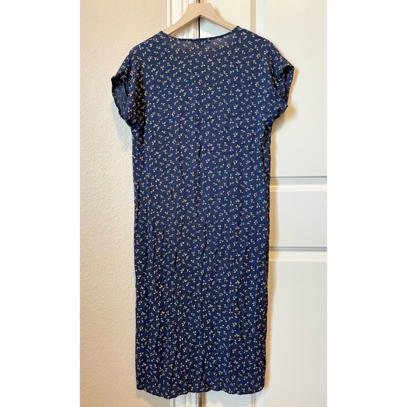 SOLD 🚫Madewell Button Front Cap Sleeve Midi Retro Dress - Picture 3 of 10